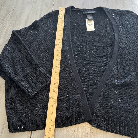 NWT Lane Bryant Sequin Shimmer Open Front Cardigan Sweater 3/4 Sleeve 18/20 - Picture 3 of 6